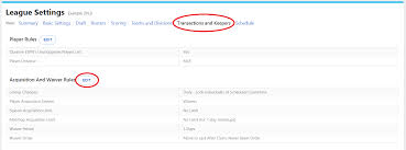 Understanding nfl.com fantasy the new nfl.com fantasy football experience is directed at all type of fantasy players whether they are newbies or nfl veterans. Change Waiver Type And Acquisition Settings Espn Fan Support