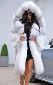 Black And White Checkered Fluffy Jacket Silver Chinchilla Hood Faux Fur Coat Fur Coats Women White Fur Coat Long Fur Coat