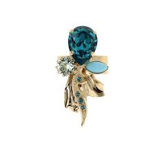 Kleine Pandora Ring Aqua