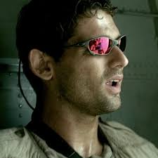 wearing oakley pit boss 2