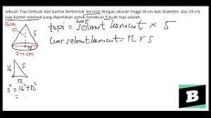 Maybe you would like to learn more about one of these? Luas Karton Minimal Yang Diperlukan Untuk Membuat 5 Buah Topi Youtube