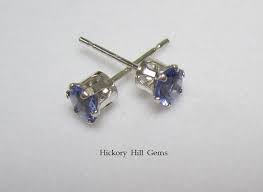 Blue Crystal Studs Blue Gemstone Stud Earrings 4mm Small Tanzanite Blue Stone Studs Blue Stud Earring Blue Stud Earrings Gemstone Stud Earrings Stud Earrings