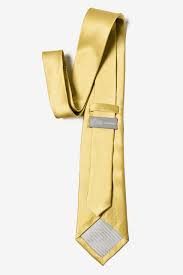 Tie bars come in silver, gold, and black and different shapes like a saxophone, gun, and bullet, as well as the traditional bar. Rich Gold Silk Tie For Men Solid Neckties Collection Ties Com