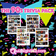 Jun 03, 2020 · the '90s were filled with hilarious sitcoms, edgy music, and fashion trends that still hold up today. 90s Trivia 4 Pack Quiznighthq