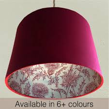 Red Thistle Ceiling Lampshade Table Lamp Shade Red Etsy In 2020 Red Lamp Shade Lamp Shade Green Lamp Shade