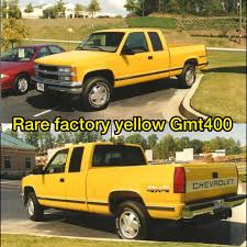 Image result for Bright Yellow 1990 Truck