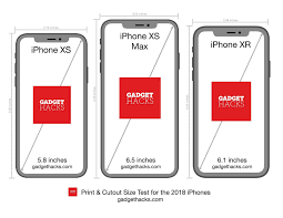 Print These Iphone Xr Xs Xs Max Cutouts To See Which Size