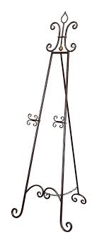 Large Decorative Black Metal Display Easel 5 Foot 6 Inches High Metal Easel Floor Easel Art Easel
