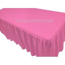 8 Fitted Polyester Single Pleated Table Skirting Cover W Top Topper 24 Colors Color White Walmart Com Table Skirt Cover Color