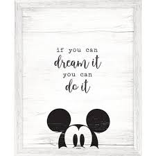 Motivational Quotes If You Can Dream It You Can Do It Mickey Mouse Is Pictured With A Disney Motivational Quote On This Framed Wall Decor If You Can Dream It You Can Do It Mickey Mouse Gambar Dekorasi