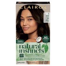 Sophia bleached out the black box colour, revealing a red tone that's in the dye. Clairol Natural Instincts Demi Permanent Hair Color Creme 3 Brown Black 1 Application Walmart Com Walmart Com