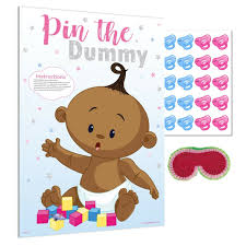 PINK & BLUE STARS Unisex Baby Shower Games, Bingo, Predictions, Pin the  Dummy | eBay UK