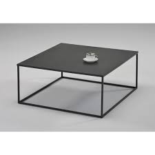 Livraison à domicile ou en retrait magasin ! Table Basse Carree Deco Industrielle Metal Noir Ato