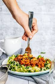 Sprinkle on all sides with salt and pepper. Vegan Zucchini Noodles With Vegan Bolognese Vegkitchen