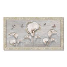 Prezzo da scontare iva compresa. Quadro Con Cornice Giovy Bianca Oro 60x110 Cm Calle Shabby Mix Glitter Vorrei Shop Italian Design