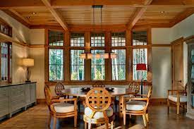 Chandeliers and chandeliers on a arts and crafts dining room lighting in a formal setting usually hang at a height that improves the decoration of the room. English Arts And Crafts Contemporary Dining Room Charleston By Mcdonald Architects Llc Houzz