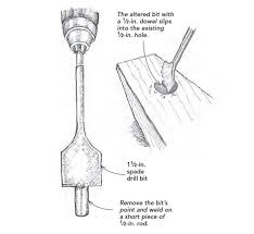 countersinking with a spade bit fine