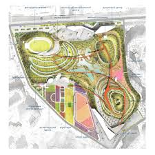 Reused Landfill As A City Park On Behance City Parks Design Landscape Architecture Park City Parks Landscape