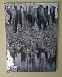 Black And Silver Glitter Wall Art Orginal Abstract Painting Acrylic Black Silver Gift Contemporary Painting Silver Glitter Art Wall Decor G Abstract Painting Acrylic Wall Art Decor Glitter Art