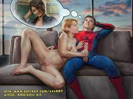 Gwyneth Paltrow's Pepper Jerking Tom Holland's Spider Man By Rzhevskii |  Marvel Premium Hentai