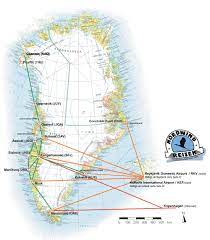 Danish islands in the north atlantic ocean. Karte Gronland Nordwind Reisen