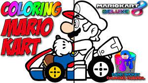 Mario kart 8 coloring pages. Mario Kart 8 Deluxe Nintendo Switch Super Mario Coloring Games For Kids Youtube