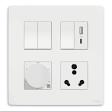 Schneider Electric Miluz Zeta White Switch & White Plate product image