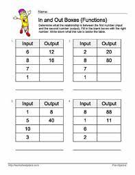 Plug an input value in the function rule and. Input Output Multiplication Worksheets