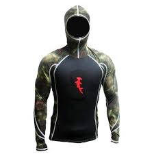 Hammerhead 1mm Ambush Long Sleeved Spearfishing Hooded Rashguard With Loading Pad Men S