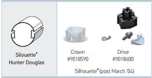 Somfy R28 Crown & Drive Kit Silhouette Hunter Douglas 9018590-9018600