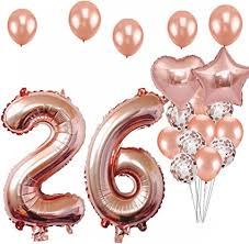 If you were born on the twenty sixth day of the month, you were given a lot of responsibility at an early. Number 26 Pink 34 Balloon Birthday Party Decorations 26th Birthday Party Supplies Home Garden