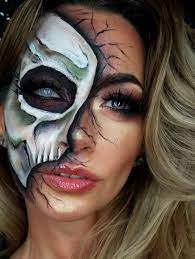 Mermaid halloween makeup is a fantastic choice if you want to look glam instead of gory. 21 Half Face Halloween Makeup Ideas That Are Perfectly Extra Halloween Makeup Diy Scary Half Face Halloween Makeup Halloween Makeup Diy
