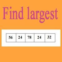 C Program To Find Largest Elements Of An Array Coding Arrays Programming