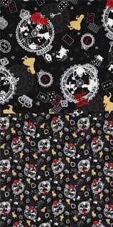 Black Alice In Wonderland Fabric Pin By Modes4u On Cute Fabric Designs Fairy Tales Alice In Wonderland Metallic Embellishments