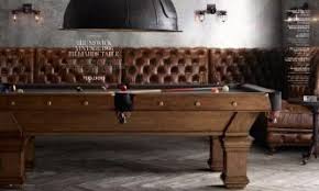 Leather Banquette Seating Around The Pool Table Billiards Billiard Table Table Games