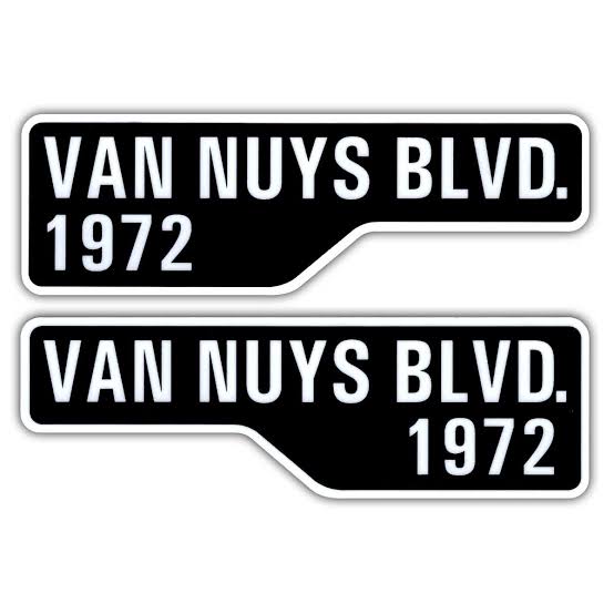 Van Nuys Blvd. 1972 Sign Sticker 2-pack » Rick Mack Gallery » Fine Art  Photography