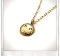 Gold Pvd Smiley Face Necklace Gold 14k Gold Smiley Smiley Face Chain  Necklace Happy Smiley Face