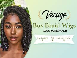 Amazon.com : Vecago 12 inch Single Full Lace Braided Wigs for Black Women,  360 HD Lace Knotless Short Box Braid Wigs with Baby Hair Black Synthetic  Braid Wig : Beauty & Personal Care