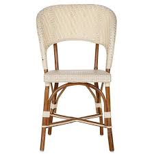 Cream And White Mediterranean Bistro Wrap Back Chair H Outdoor Patio Furniture Sets Bistro Chairs Aluminum Patio Furniture