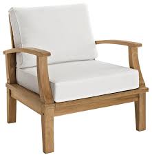 Mid century modern indoor outdoor teak lounge club chair, accent chair, scandinavian danish easy chair, living room or deck, yacht chair. Marina Outdoor Premium Grade A Teak Wood Armchair Transitional Outdoor Lounge Chairs By Modway
