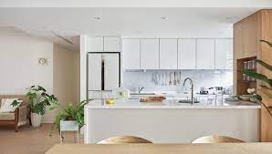 木質感家具巧搭綠意植栽 台北40 坪清新無印風住宅 設計王designwant kitchen furniture design kitchen design japanese bathroom design