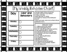 Weekly Behavior Chart