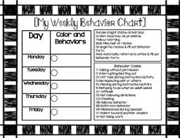 weekly behavior chart