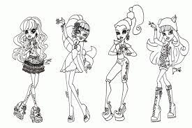 That is why she likes bright colors and night. Monster High Coloring Pages From Some School Monsters Coloring Home