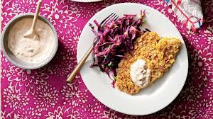 Tortilla Crusted Tilapia With Citrus Slaw And Chipotle Tartar Sauce Recipe Recipe Crusted Tilapia Tortilla Crusted Tilapia Seafood Recipes