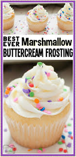 Best Ever Marshmallow Buttercream Frosting Is The Most Delicious Homemade Buttercream Frosting Reci Frosting Recipes Homemade Buttercream Frosting Icing Recipe