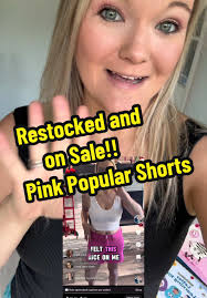 New Pink Fold over Shorts