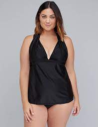 This V Neck Tankini Has A Built In Underwire Plussizeswimwear Plussizeswimsuits Plussizeappleshapes Tankini Swim Tops Plus Size Tankini Plus Size Swimsuits