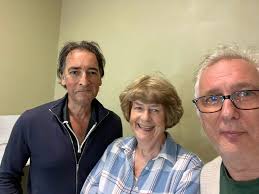 Pam Ayres, Alistair McGowan and me backstage at Morecambe Winter Gardens  tonight. What a great festival this is. Also watched and met Donna  Ashworth, Robin Ince, Tony Walsh, Ian McMillan, Atilla the