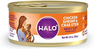 This halo dry cat food is an embodiment of wholesome goodness as it was specially created with the halo grain free indoor cat food chicken & beef recipe is a fantastic choice for moist food as. Amazon Com Halo Grain Free Natural Wet Cat Food Premium And Holistic Whole Meat Chicken Shrimp Crab Stew 5 5oz Can Pack Of 12 Adult Cat Food That S Non Gmo